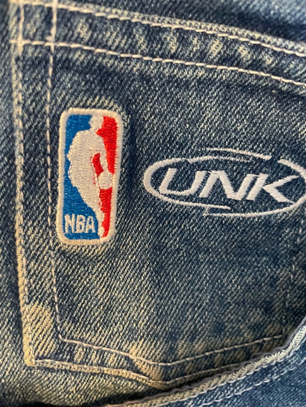 Men's Blue Denim Jean Shorts with Red Rockets Logo - Picture 8 of 14